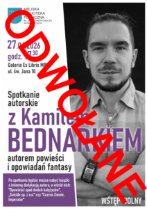 Odwołane spotkanie z Kamilem Bednarkiem